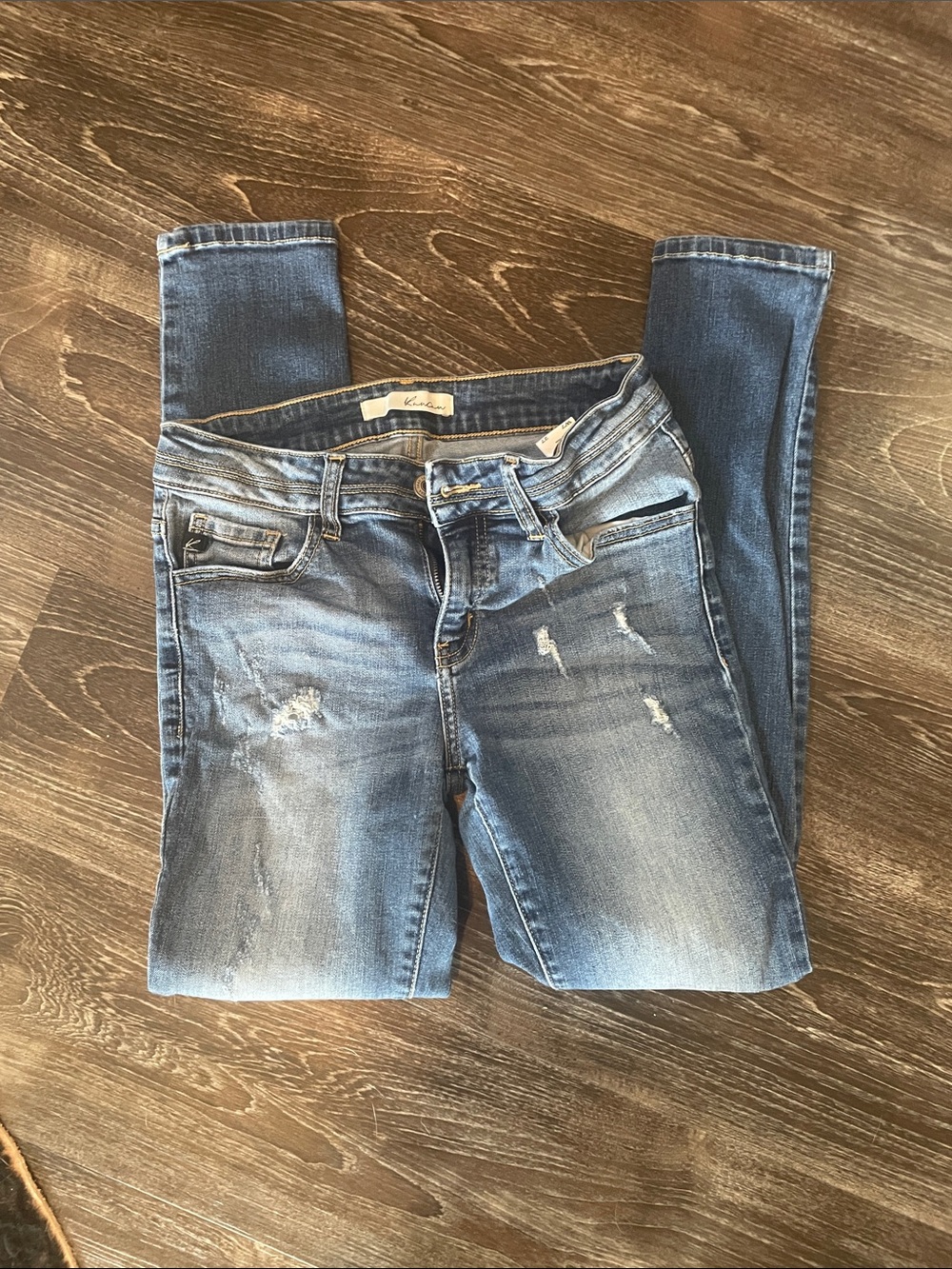 KanCan Medium Blue Distressed Skinny Jeans